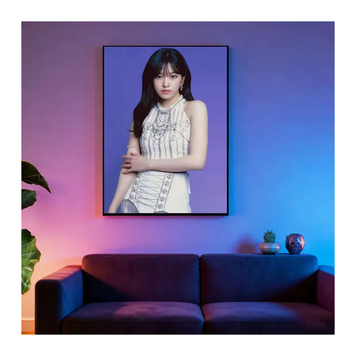 A-An Yujin Leinwand-Poster als Wandkunst für dein Wohnzimmer und Schlafzimmer, mehrfarbig und weiß, Hochformat, Porträt - Bild 4
