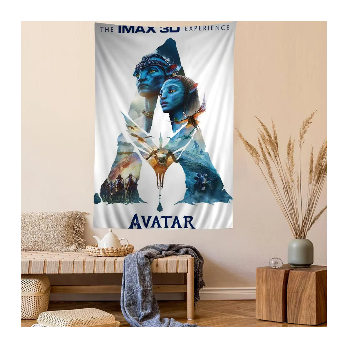 A-avatar T-the Way of W-waters Bunter Wandbehang im Bohemian-Stil mit Mandala-Motiv, Textil, Mehrfarbig, B/H: 90 x 90 cm - Bild 4