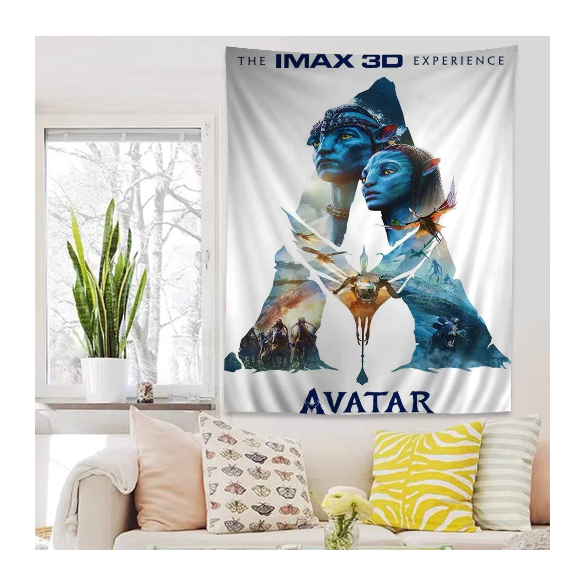 A-avatar T-the Way of W-waters Bunter Wandbehang im Bohemian-Stil mit Mandala-Motiv, Textil, Mehrfarbig, B/H: 90 x 90 cm - Bild 5