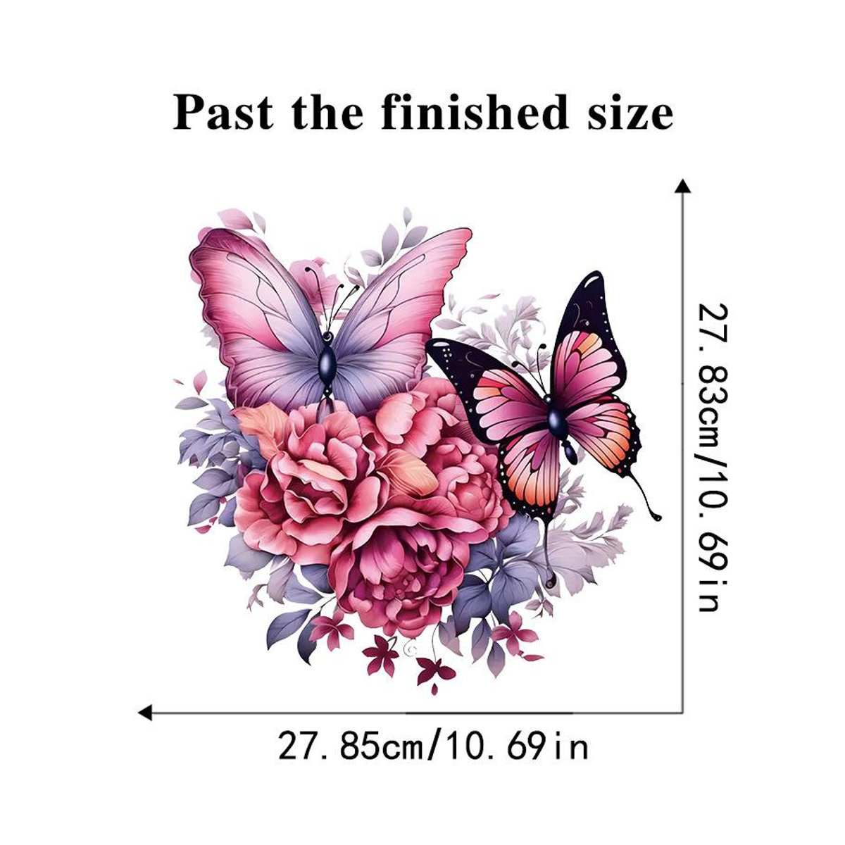 A Better Home Blumen-Wandaufkleber im Aquarell-Design, floral, mehrfarbig, B/H: 30 x 30 cm - Bild 1