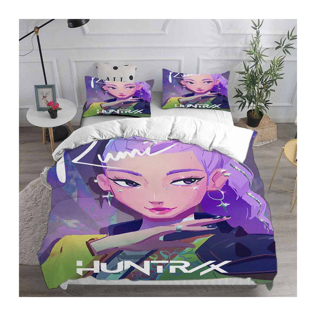 A Family Of Home Textiles Bettwäscheset KPop Dämonenjäger mehrfarbig, 2-3-teiliges Set mit Bettbezug und Kissenbezug, Einzeldecke EU Single, B/T/H: 135 x 200 cm - Bild 2