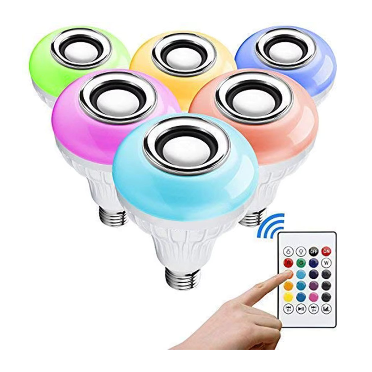 Aamasun Smart-Lampe mit integriertem Bluetooth Lautsprecher und RGB Farbwechsel in Bunt - Bild 3