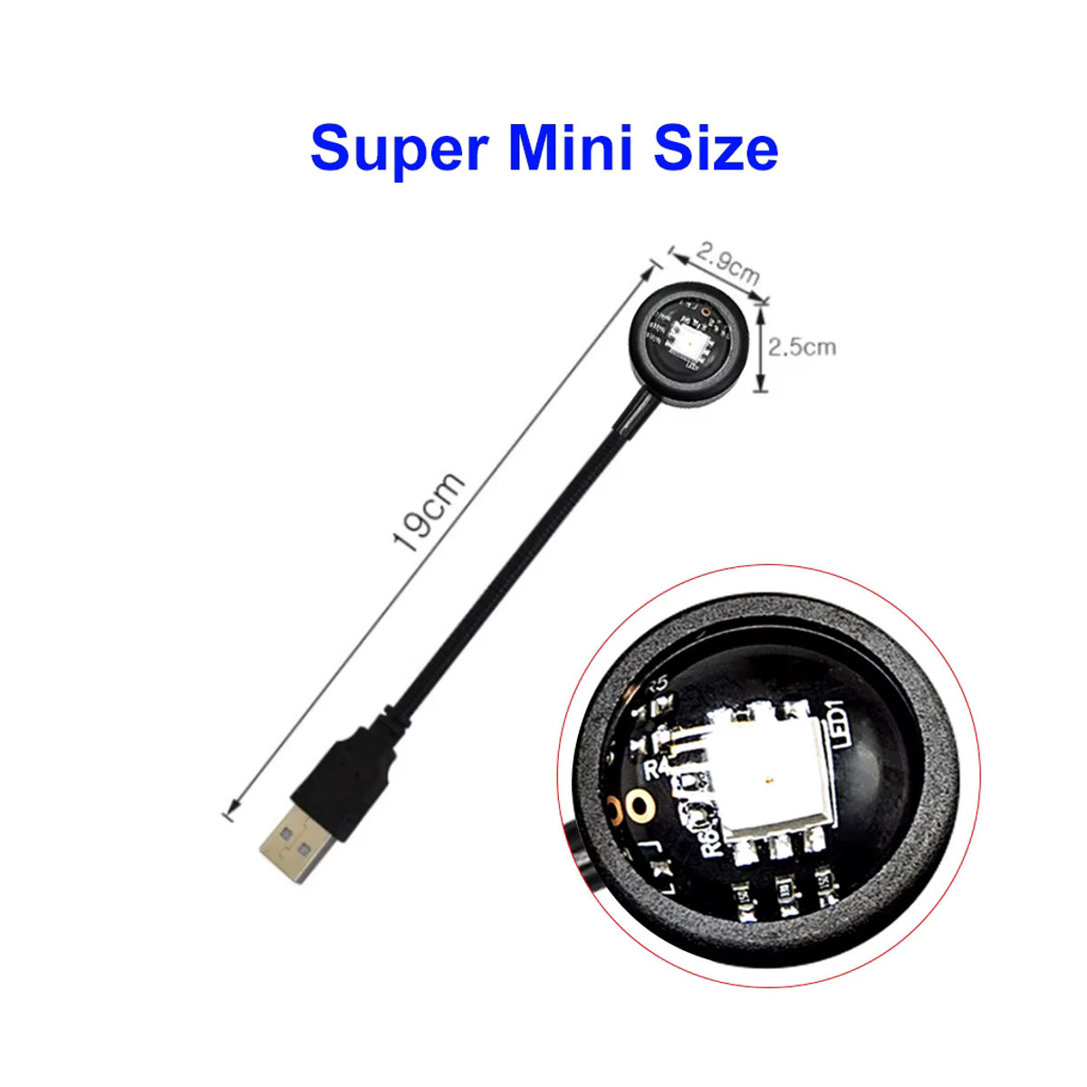 Aamasun USB LED Sonnenuntergang Lampe Bunt mit Aluminium Gehäuse als Nachtlicht und Projektor für Party und Dekoration - Bild 2
