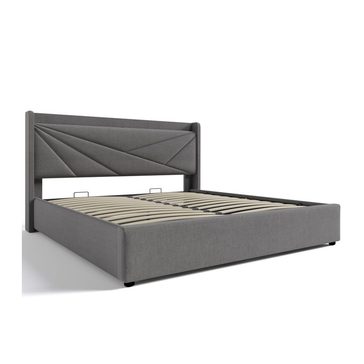 AB Store Polsterbett mit Stauraum und USB-Typ-C-Ladefunktion in Grau, B/T/H: 180 x 200 x 107 cm - Bild 2