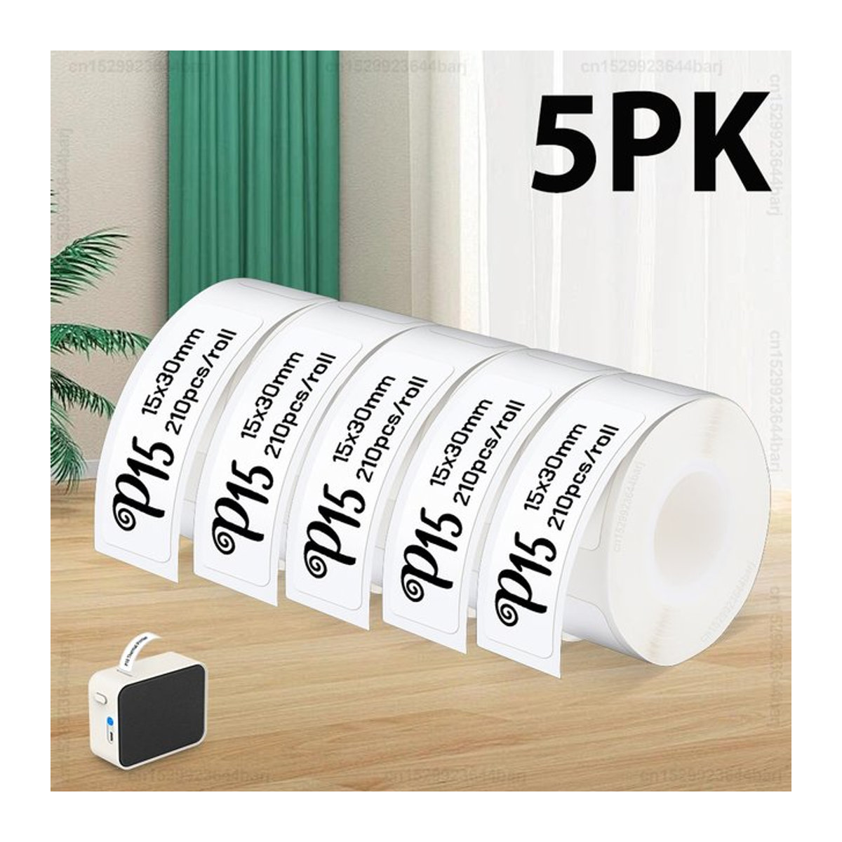 ABCOLOR P15 Etikettenband selbstklebend Weiß für Marklife P15 P12 L12 Phomemo D30 Q30 Etikettendrucker - Bild 1