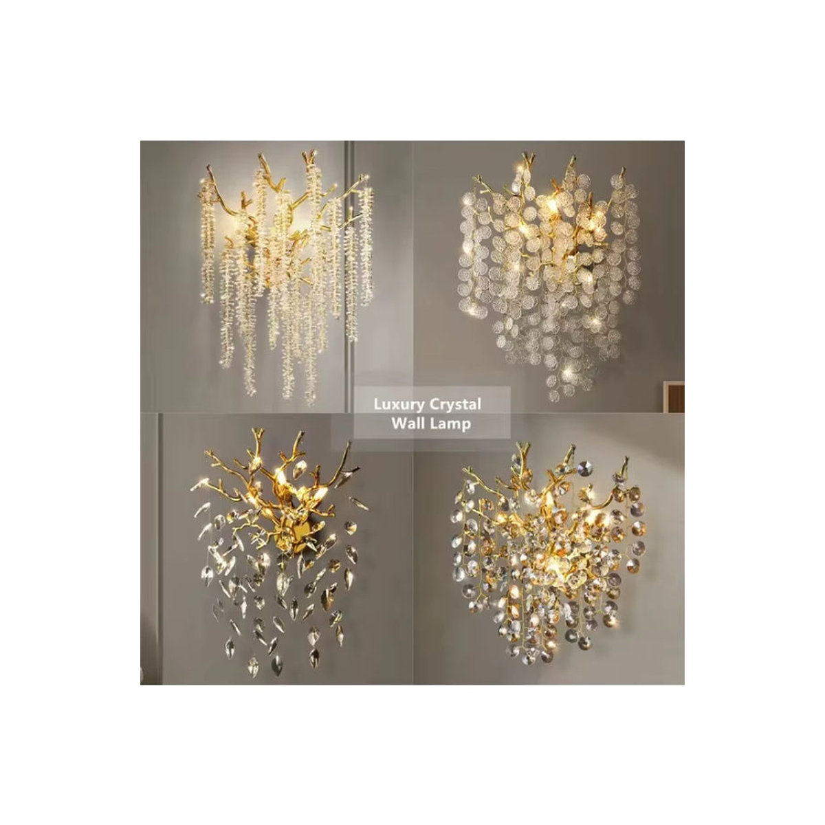 ABCZ Moderne Luxus Kristall LED Wandlampe aus Glas für Wohnzimmer und Schlafzimmer - Bild 6