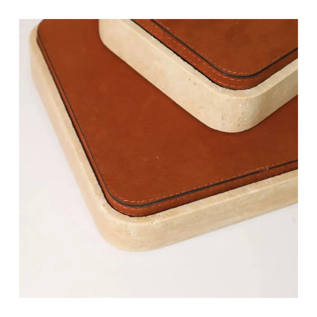 Abdo Schmuckaufbewahrung aus Marmor und Leder in Braun mit minimalistischem Design - Bild 3