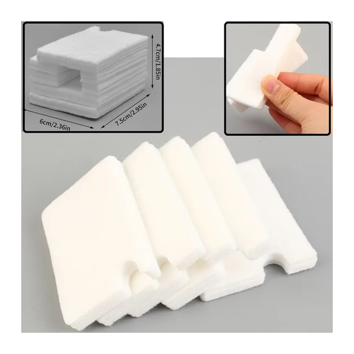 Abfalltintentank Pad Schwamm Absorber Baumwolle Weiß für Epson L1110 L3100 L3101 L3110 L3150 L3151 L3160 L5190 L3115 L3116 1830528 1749772 - Bild 1