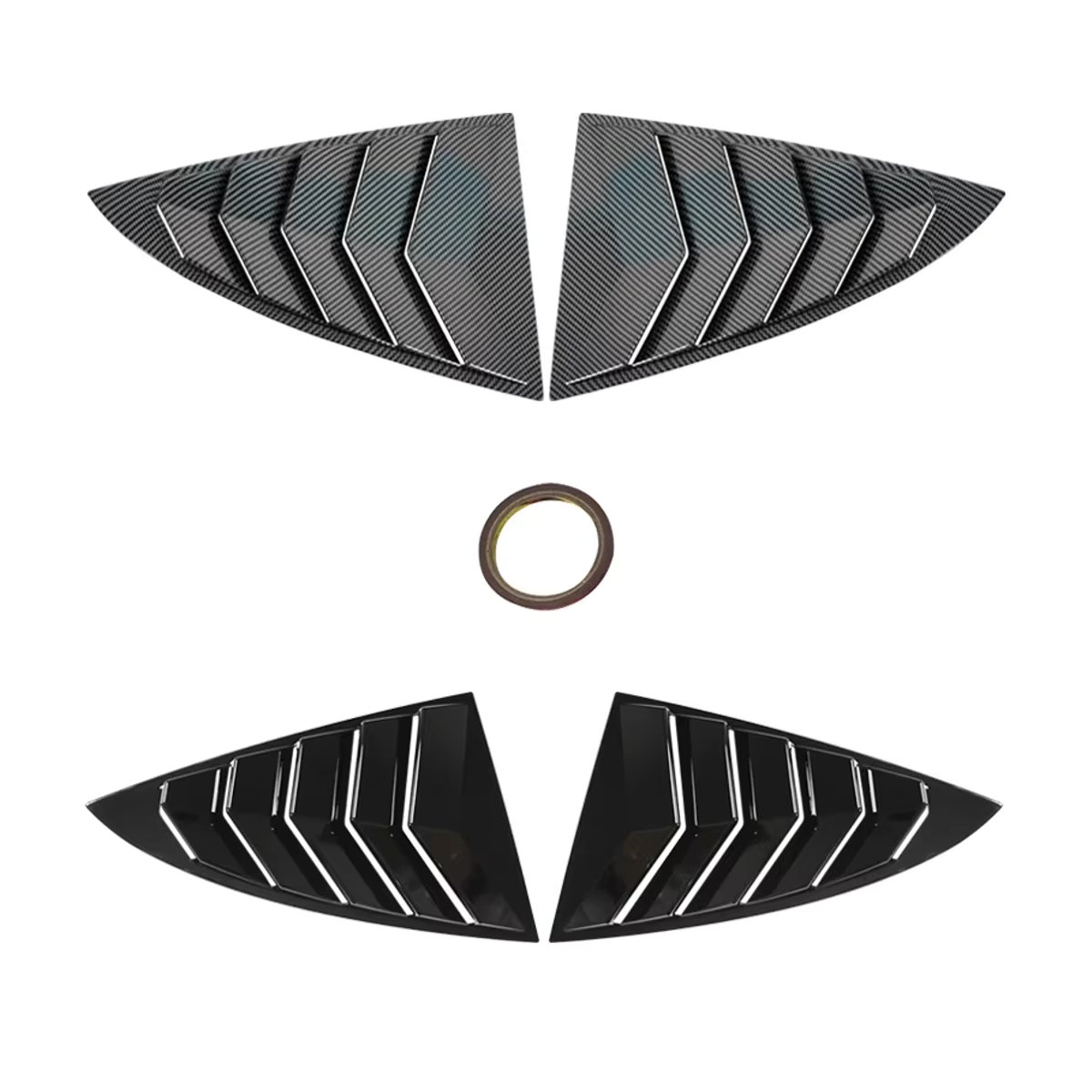 ABS Fensterabdeckung für Tesla Modell 3 2017-2024 Highland Seitliche Louver Dreieck Trim Zubehör in Schwarz - Bild 3