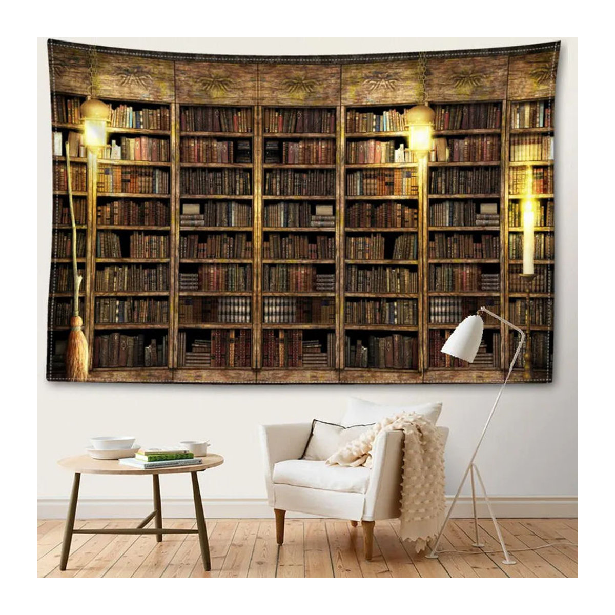 Abstrakte Wandtapisserie Super Six im Bohemian Stil, braun, B: 95 cm, H: 73 cm - Bild 2