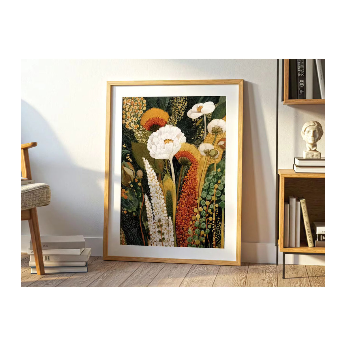 Abstrakter botanischer Wandkunstdruck von SHENCHEN mit floralem Zweigmotiv in mehrfarbigem Design für den Landhausstil - Bild 4