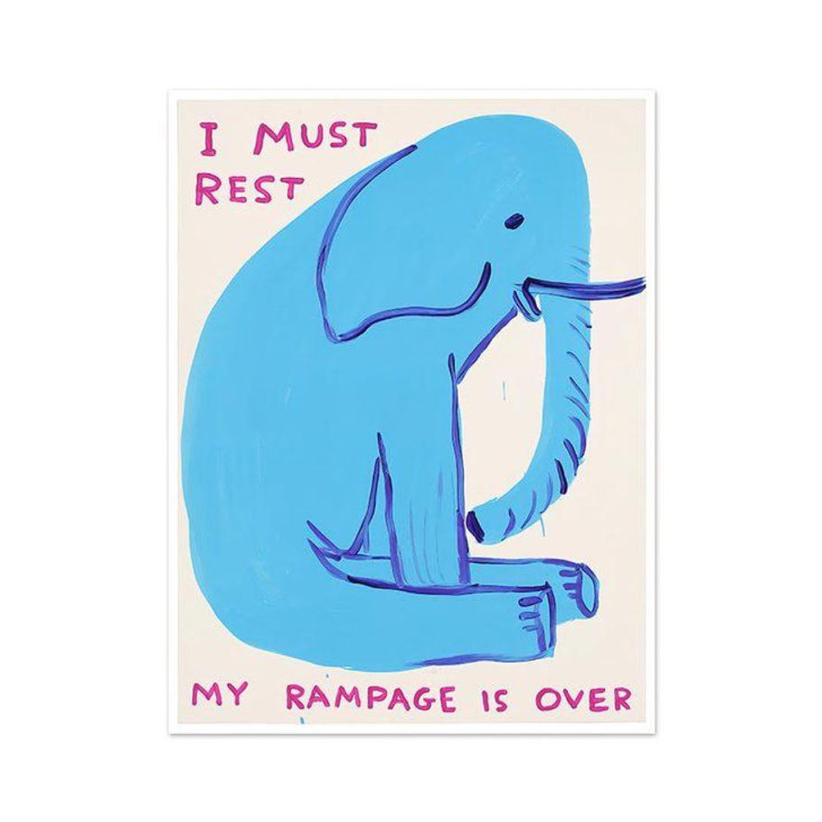 Abstrakter Leinwand Kunstdruck August Art Museum mit Motiv Banana Elephant Spades in Blau, Querformat, B: 80 cm, H: 50 cm, Rahmenlos - Bild 3