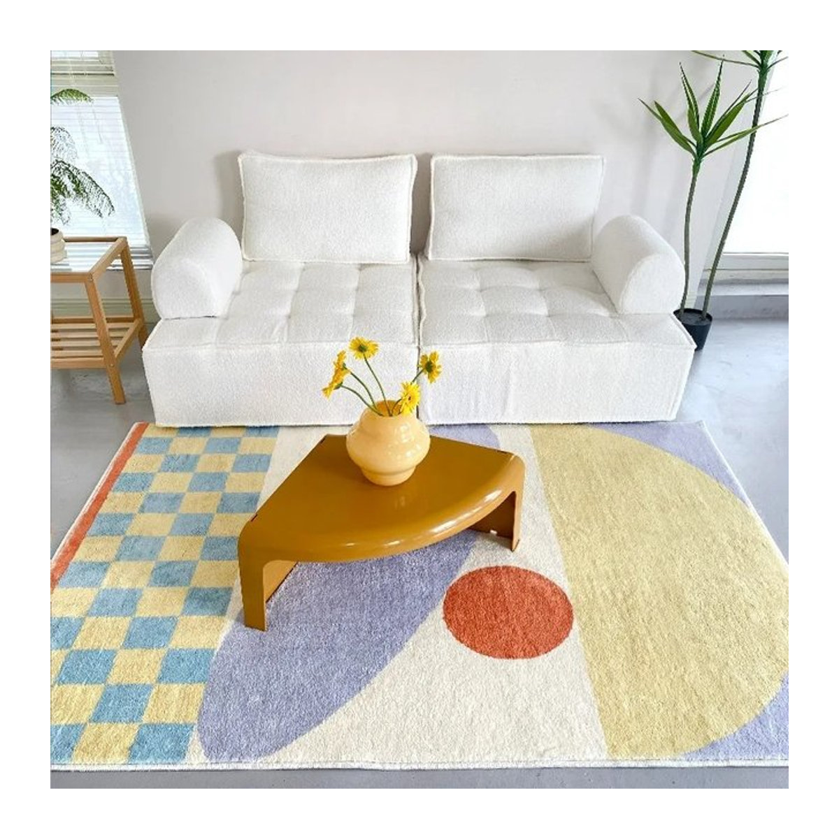 Abstrakter Luxus Teppich in Mehrfarbig für Wohnzimmer, Schlafzimmer und Flur - Bild 1