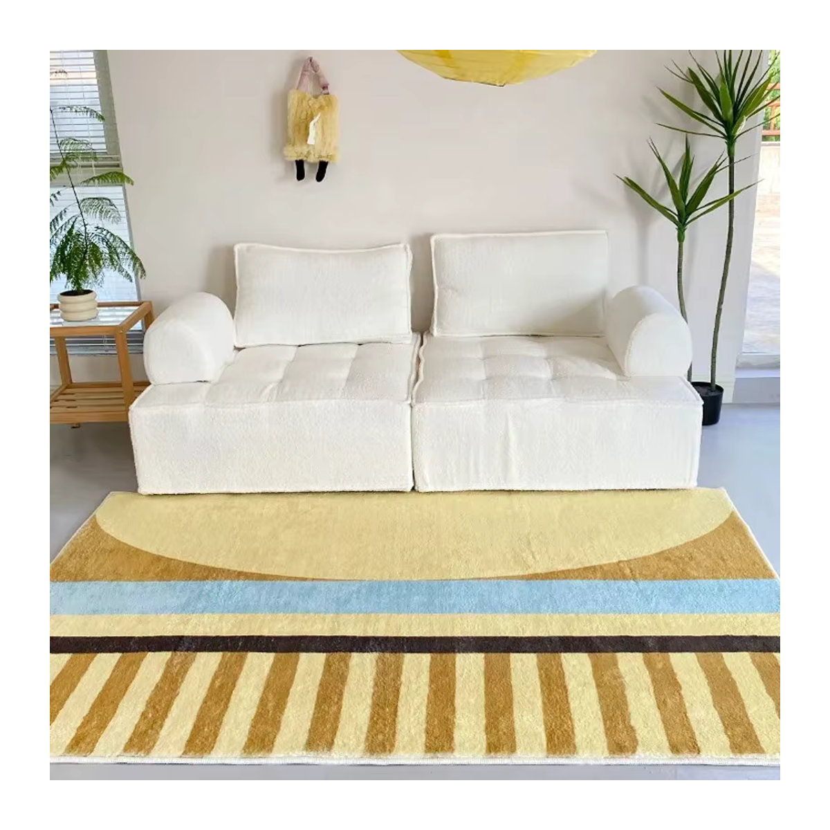 Abstrakter Luxus Teppich in Mehrfarbig für Wohnzimmer, Schlafzimmer und Flur - Bild 2