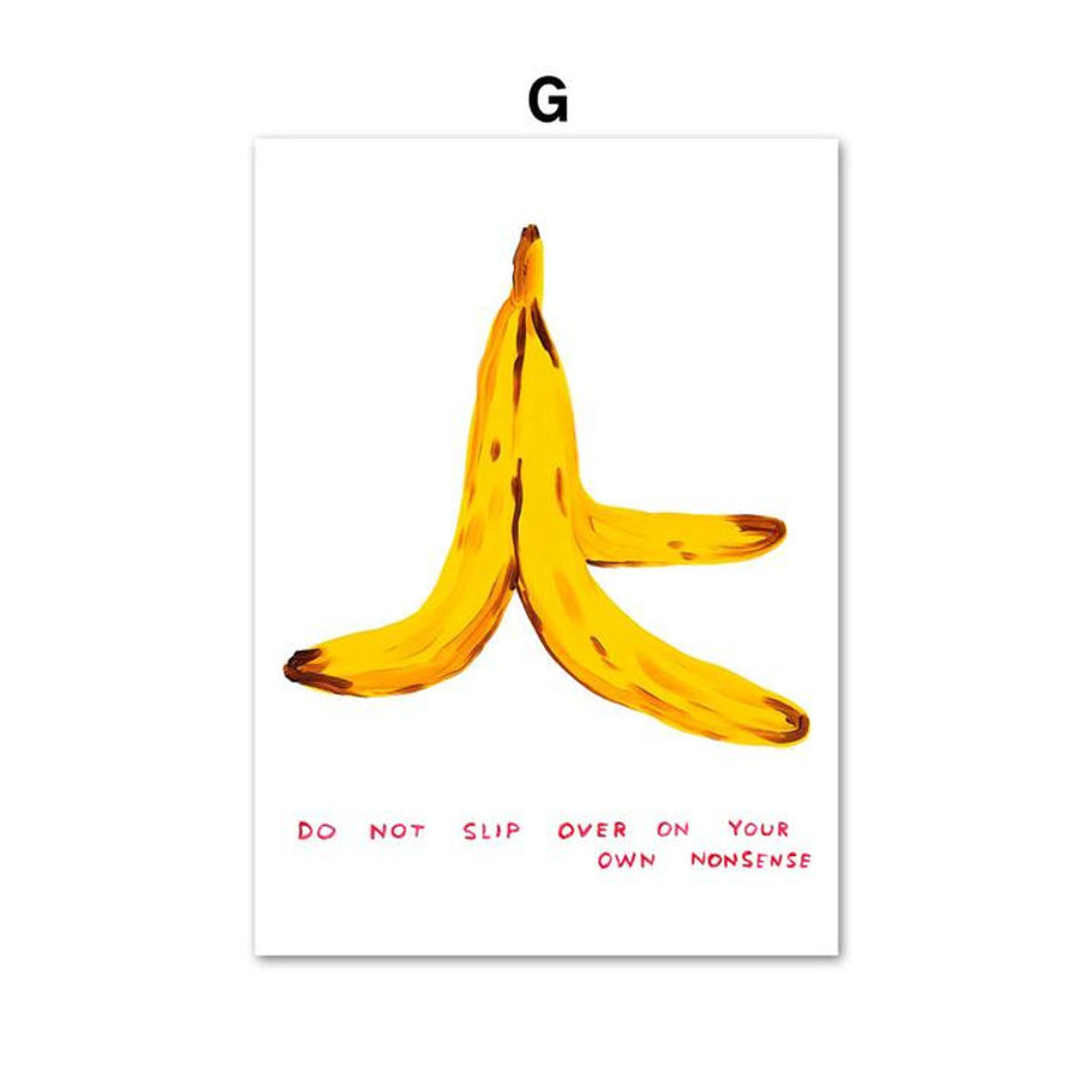 Abstraktes Kunstposter David Shrigley Work Hard Play Hard Typografie Leinwanddruck, Farbe: Weiß, B x H: 50,7 x 70 cm - Bild 2