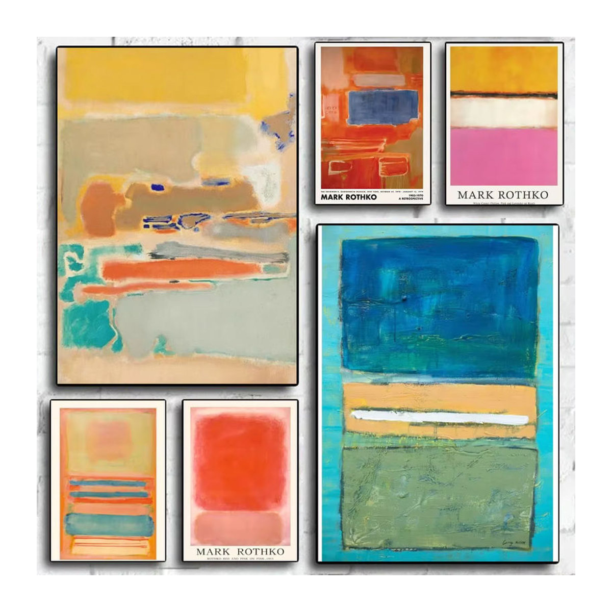 Abstraktes modernes Kunst Poster Mark Rothko von Potdemiel in mehrfarbig mit Holzrahmen für deine Wanddekoration - Bild 2
