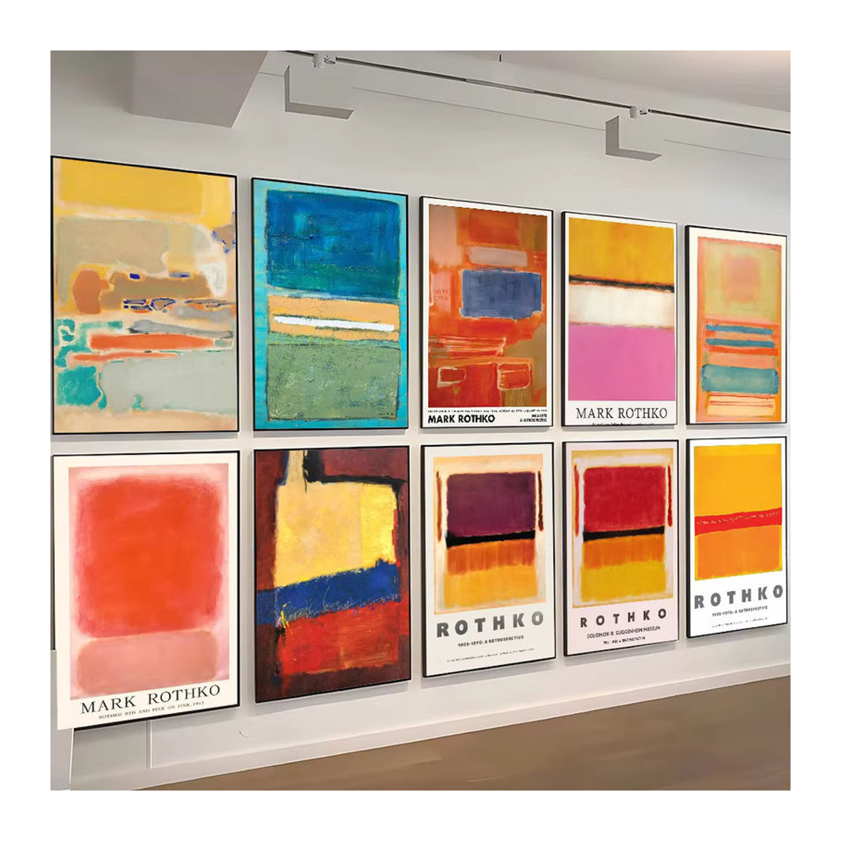 Abstraktes modernes Kunst Poster Mark Rothko von Potdemiel in mehrfarbig mit Holzrahmen für deine Wanddekoration - Bild 3
