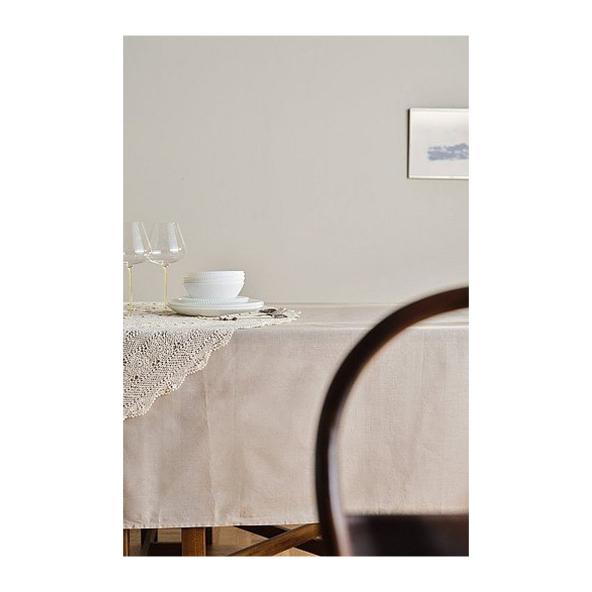 Abwischbare Tischdecke LINNIE von Jotex in Beige - Bild 1