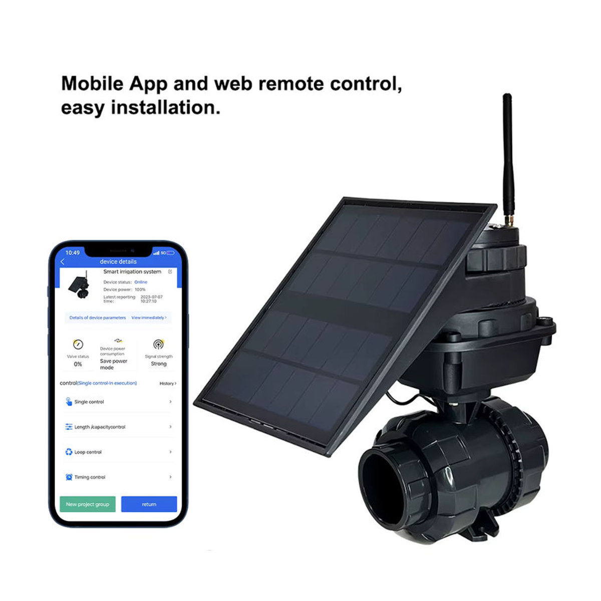 Acarps 4G Solar Smart Bewässerungssystem mit Timing-Funktion für Landwirtschaft und Garten, Sprinkler Ventil Controller und Tropfbewässerung Steuerventil - Bild 2