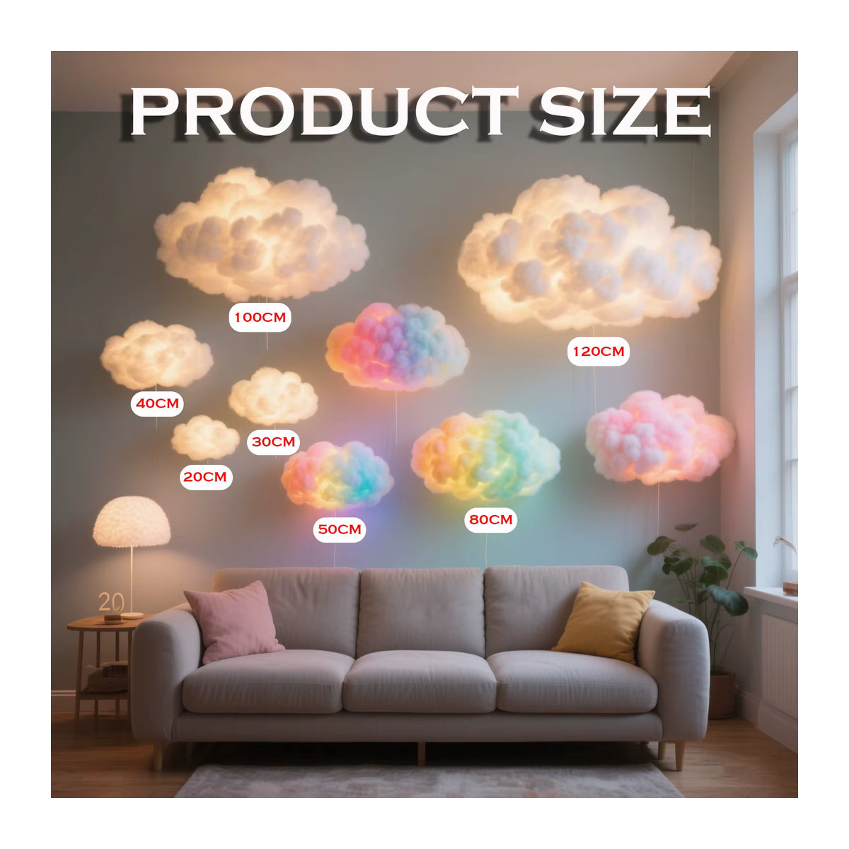 Acosh Neon DIY Wolke LED Licht mit RGBIC Musik Sync, Bunte Atmosphäre Lampe als Wand- und Deckenleuchte - Bild 4