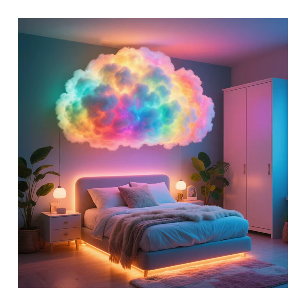Acosh Neon DIY Wolke LED Licht mit RGBIC Musik Sync, Bunte Atmosphäre Lampe als Wand- und Deckenleuchte - Bild 6
