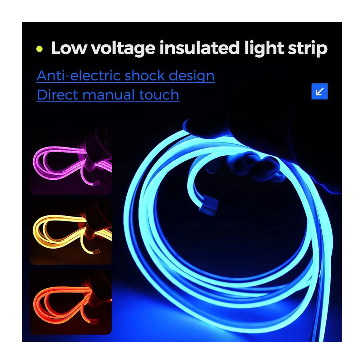 Acosh Neon RGB-LED-Lichterkette mit Fernbedienung und 44 Tasten, flexible Neonstreifen in Bunt und Rosa für dein Gaming-Zimmer oder Schlafzimmer - Bild 3