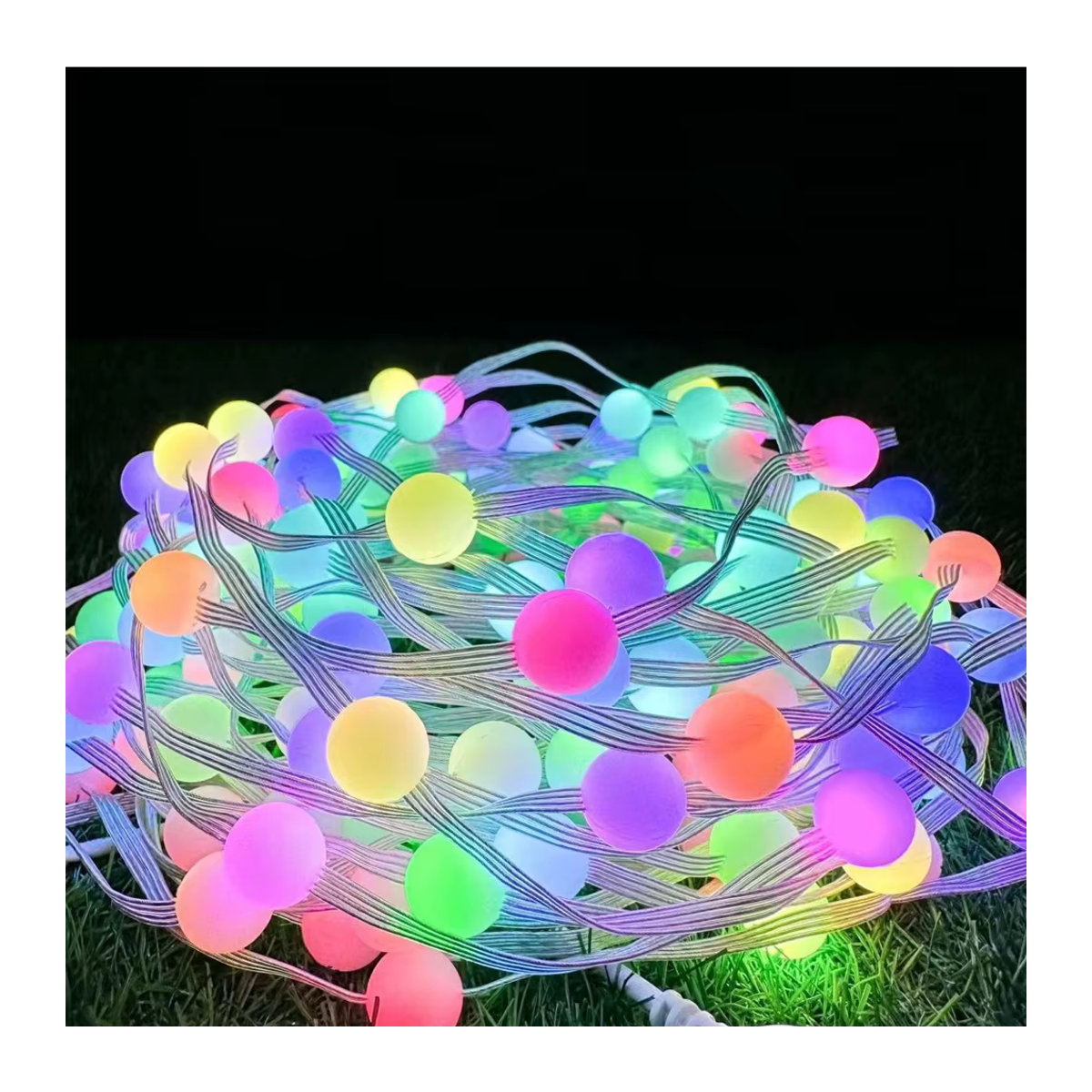Acosh Neon RGBIC LED Kugel Lampe mit Bluetooth App und Musik-Controller, wasserdichte Outdoor-Atmosphärenleuchte in Bunt für Garten und Camping - Bild 2