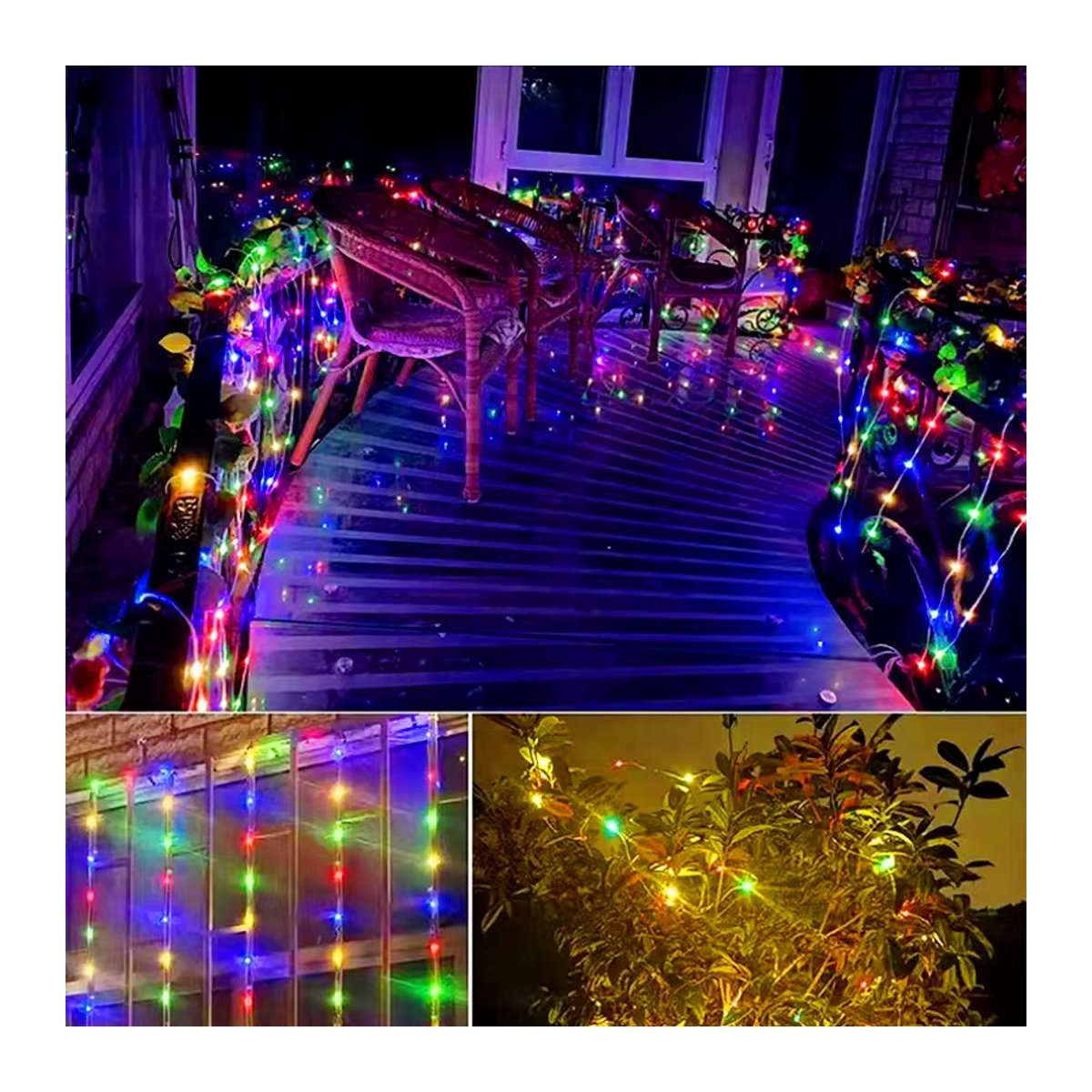 Acosh Neon RGBIC Solar LED Fairy String Light 20m Bunt mit Bluetooth und Dreamcolor Wasserdichte Smart Lichterkette für Weihnachten und Garten - Bild 2