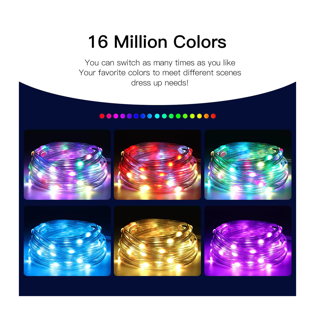 Acosh Neon Smart RGB LED Outdoor Lichterkette mit Bluetooth Musiksteuerung, IP65 wasserdicht, Bunt, 40m - Bild 4