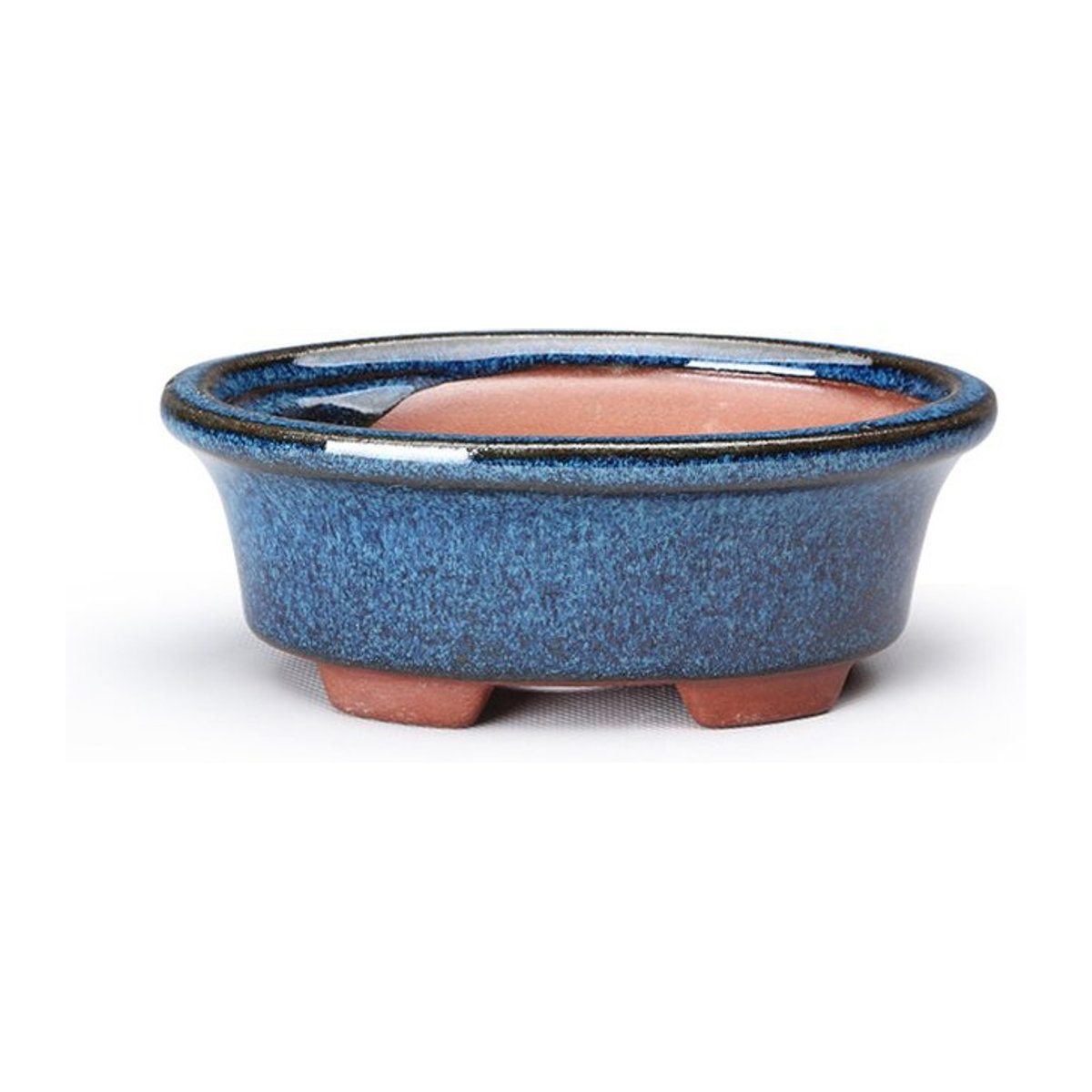 ACRDDK Keramik-Blumentopf in Blau mit orientalischem Design und Ablaufloch für Sukkulenten und Orchideen - Bild 1