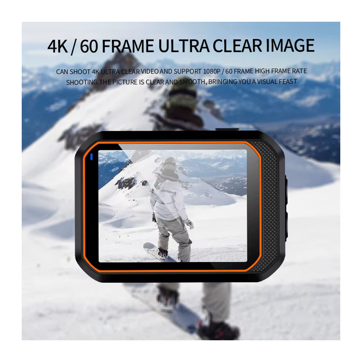 ActiSafety 4K HD Action Kamera mit Fernbedienung und Display in Schwarz - Bild 3