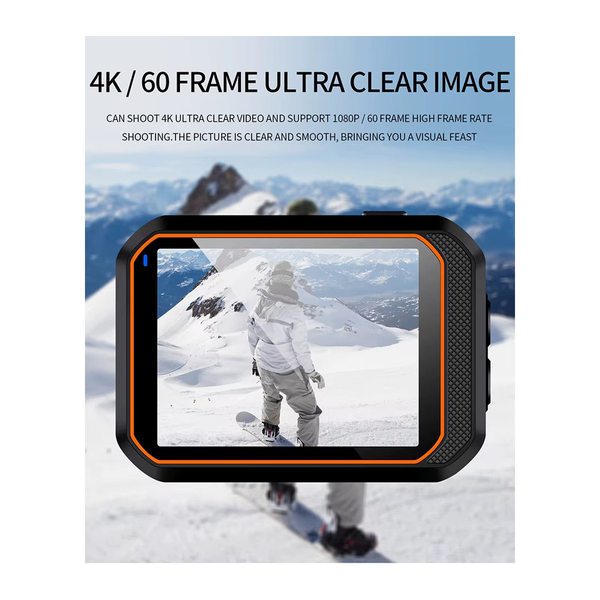 ActiSafety 4K HD Action Kamera mit Fernbedienung und Display in Schwarz - Bild 6