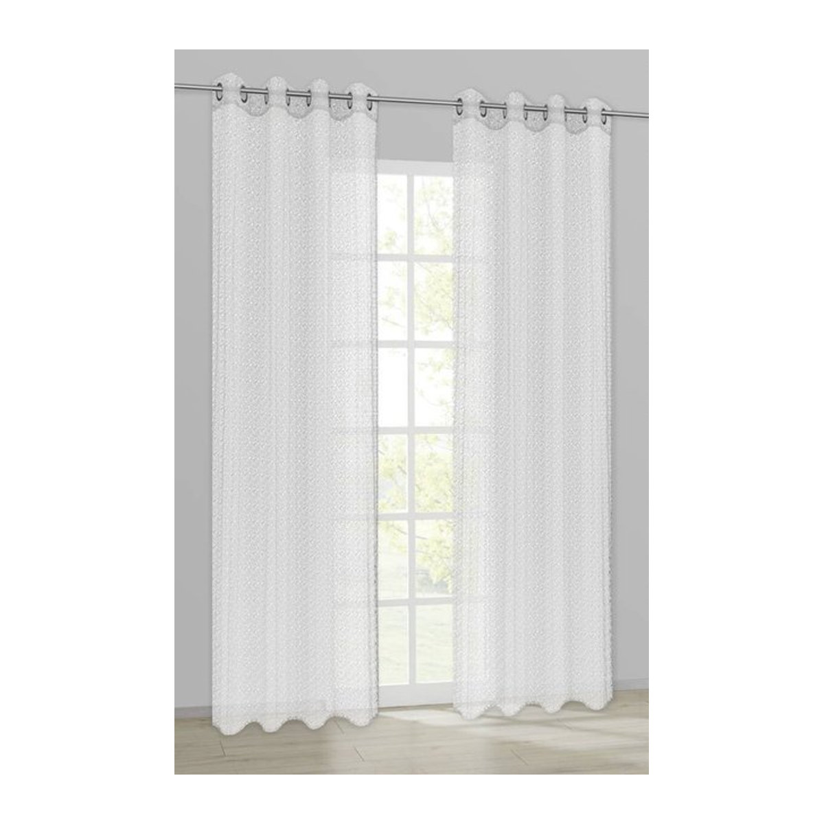 ACUS design collection Ösenvorhang Spider weiß B: 140 cm, L: 245 cm - Bild 1