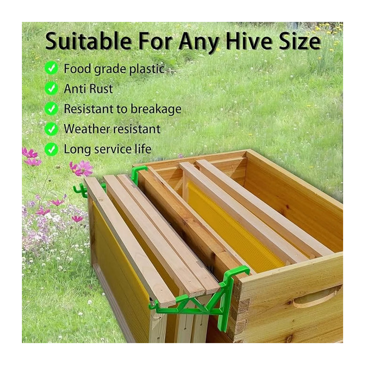 Adhere To Fly 2er-Set Beehive Rahmenhalter aus Kunststoff für die Bienenzucht - Bild 4