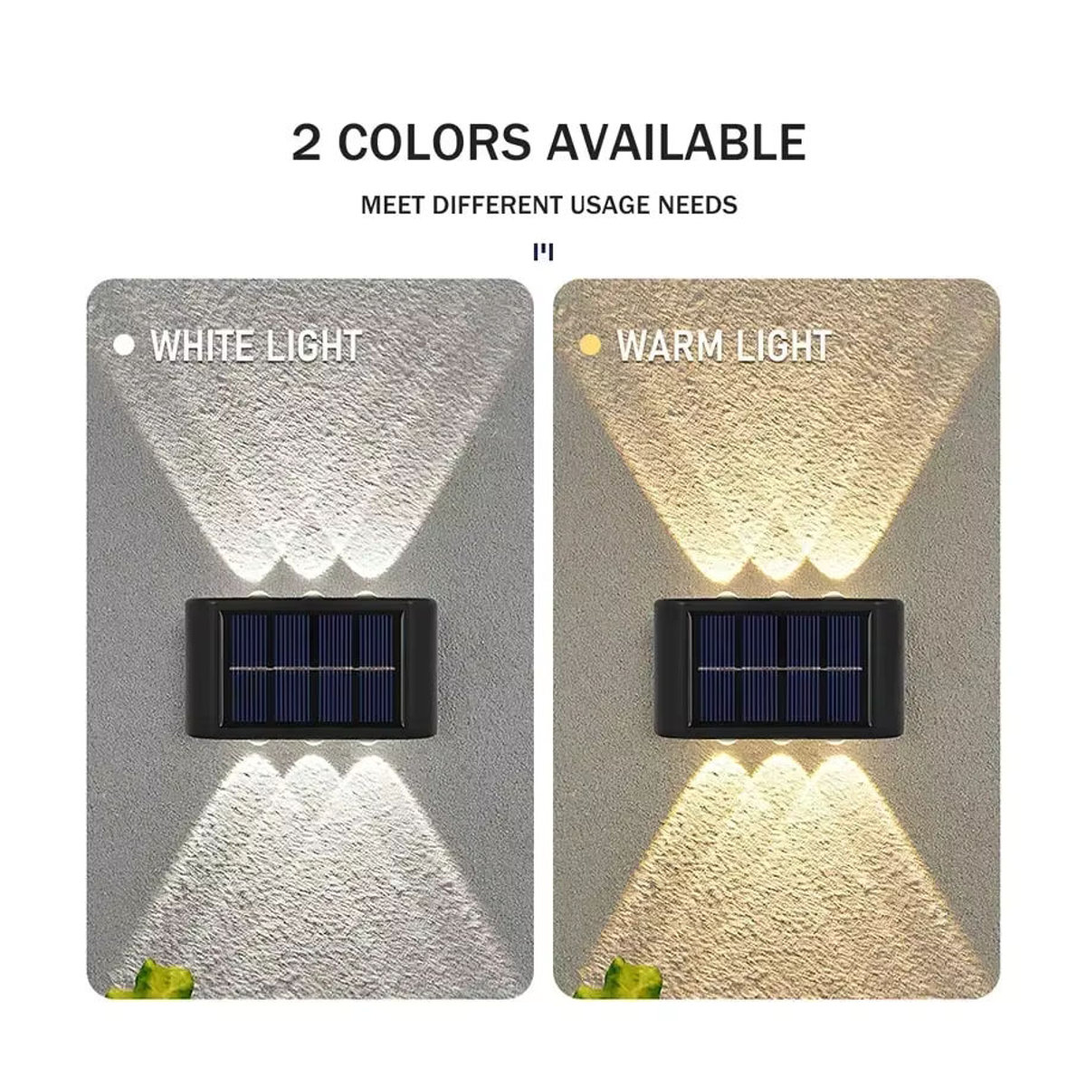Adiodo Moderne Solar-LED-Außenwandleuchte Schwarz Wasserdicht mit Auf- und Abwärtsleuchten für Garten und Hof - Bild 3