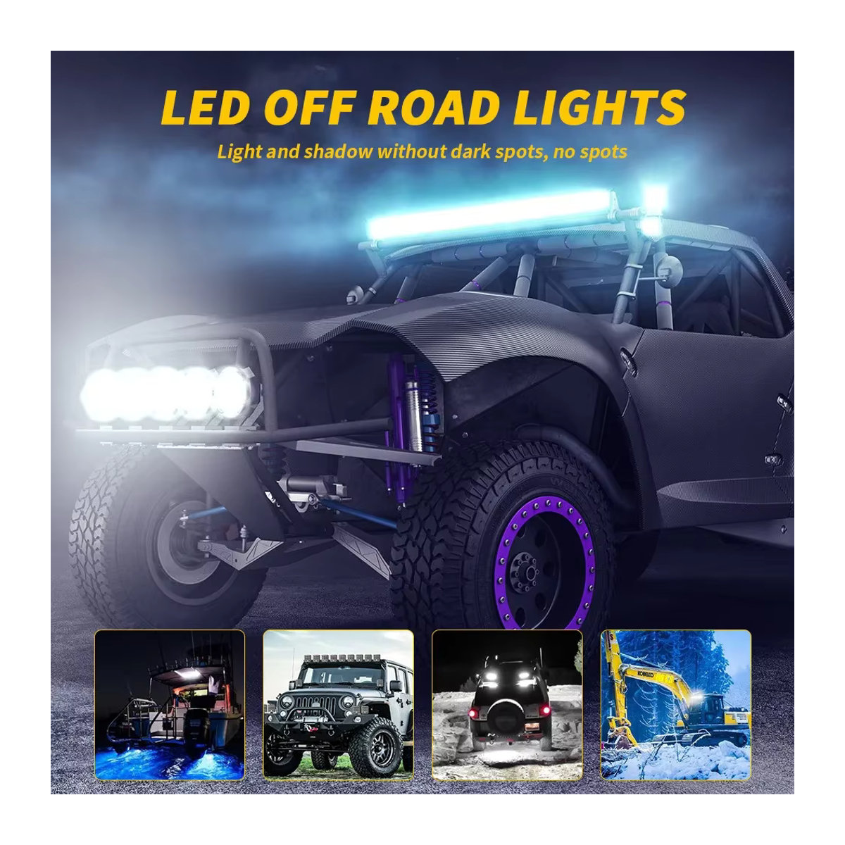 ADVENTURE KAILIN LED Arbeitsleuchte für Geländefahrzeuge mit 48 W und 16 LED-Highlights aus Aluminium - Bild 6