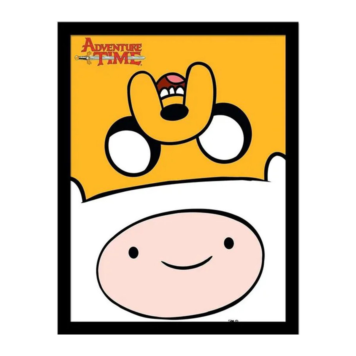Adventure Time Finn und Jake Gerahmtes Poster in Gelb, Querformat - Bild 1