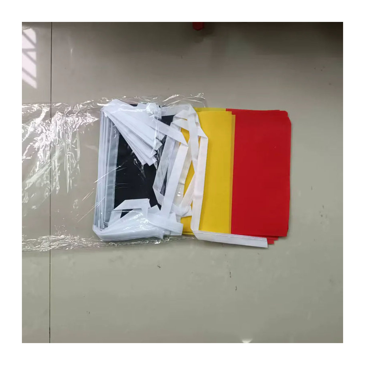 Aerlxemrbrae Belgien Wimpelkette aus Textil, 20 Stück Flaggen-Girlande für Festivals und Partys, B: 21 cm, H: 14 cm, mehrfarbig - Bild 3