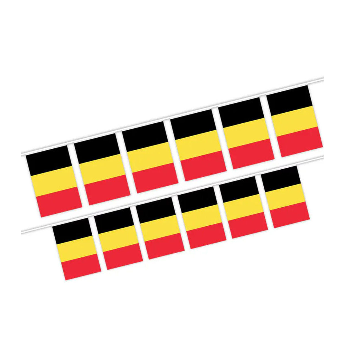 Aerlxemrbrae Belgien Wimpelkette aus Textil, 20 Stück Flaggen-Girlande für Festivals und Partys, B: 21 cm, H: 14 cm, mehrfarbig - Bild 4