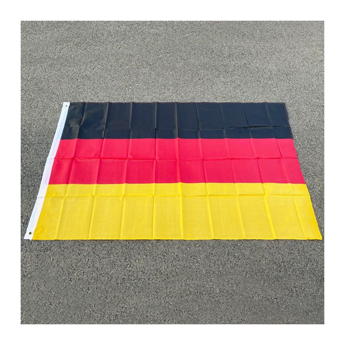 Aerlxemrbrae Deutschland Flagge hängend aus Polyester, Schwarz Rot Gelb, B: 150 cm, H: 90 cm - Bild 1