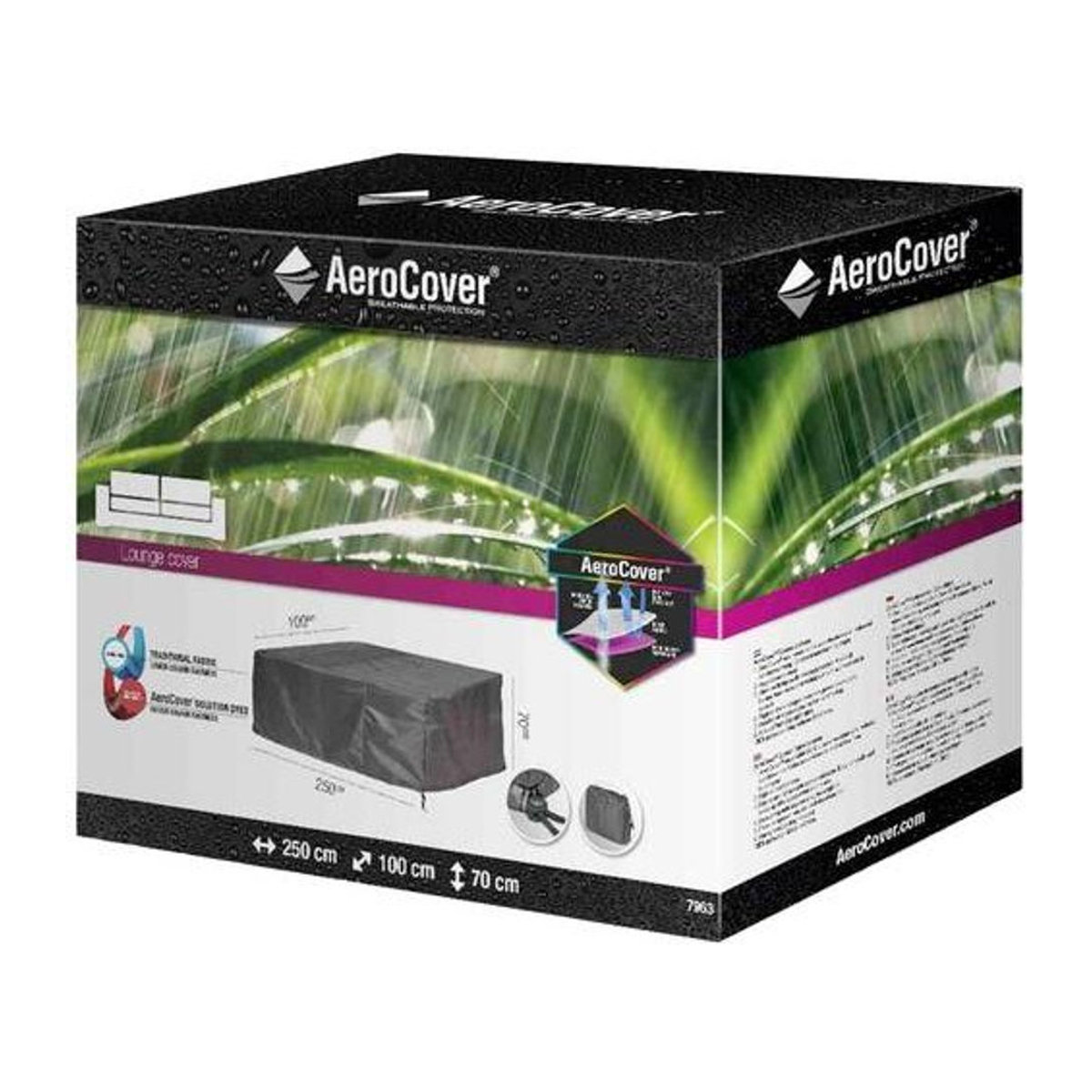 AeroCover Atmungsaktive Schutzhülle für Loungebänke in Anthrazit und Grau, B/T/H: 250 x 100 x 70 cm - Bild 2