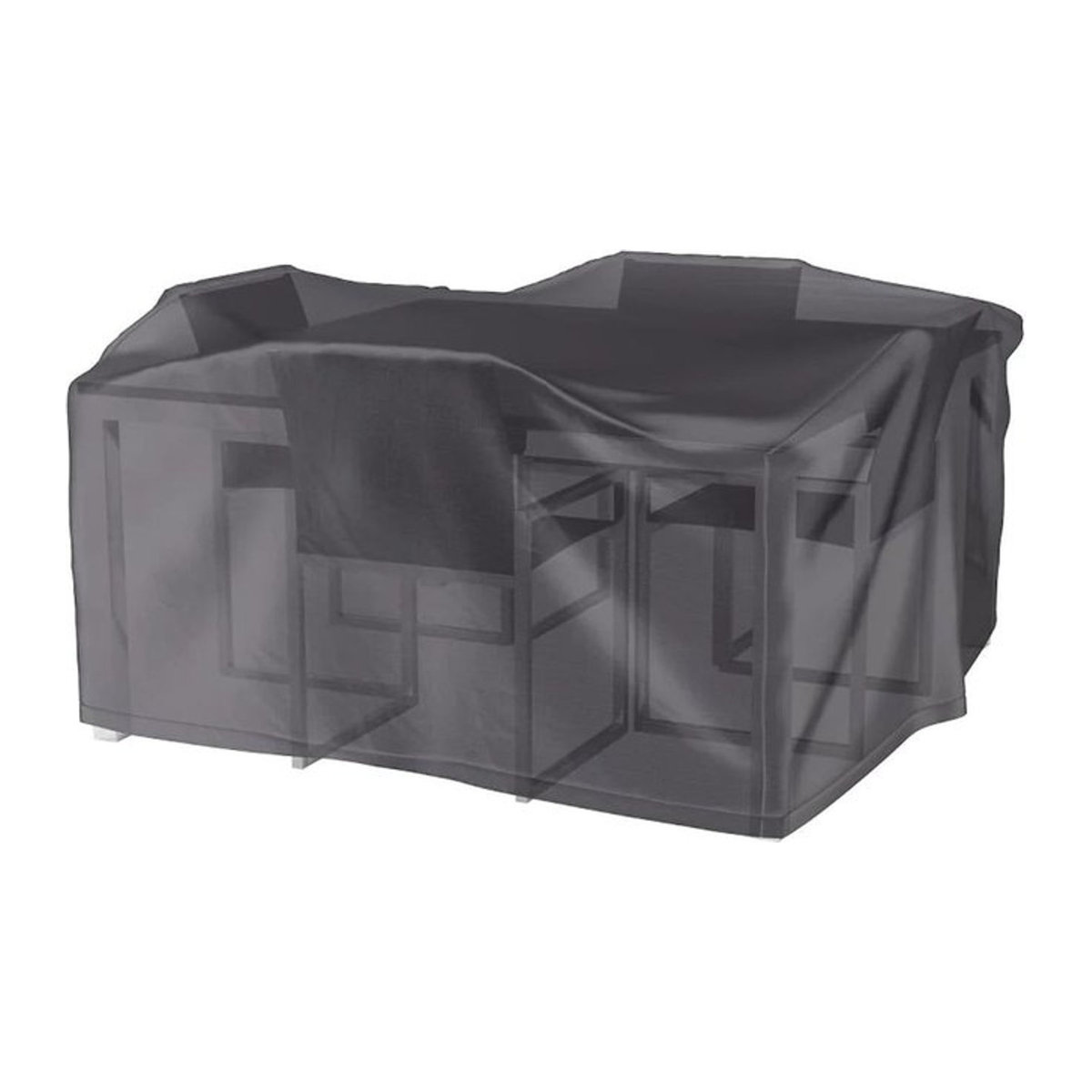 AeroCover Atmungsaktive Schutzhülle für Sitzgruppen in Anthrazit B: 160 cm, T: 150 cm, H: 85 cm - Bild 1