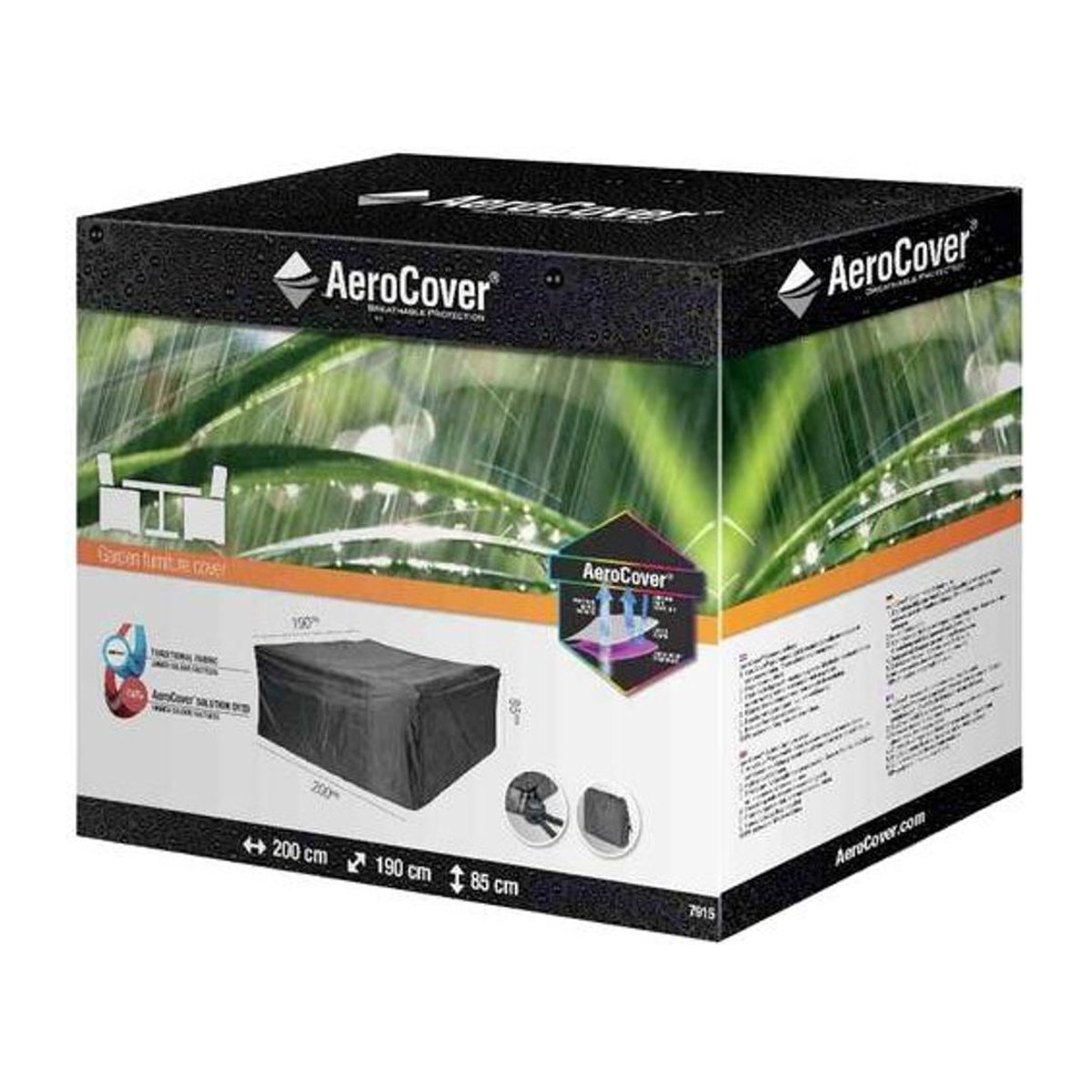 AeroCover Atmungsaktive Schutzhülle für Sitzgruppen in Anthrazit B/T/H: 200 x 190 x 85 cm - Bild 3