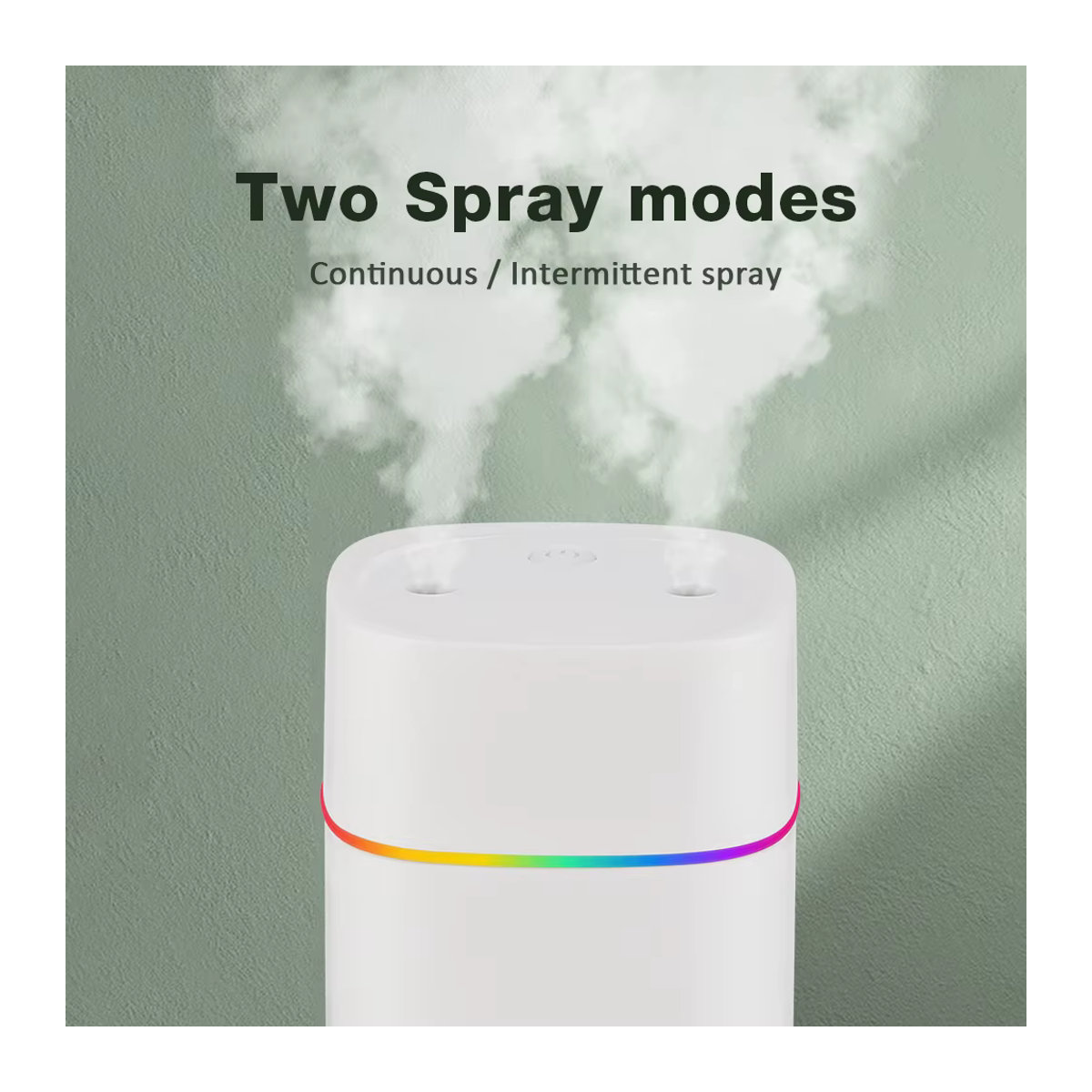 AFDEAL Luftbefeuchter mit Doppel-Sprühanschluss und Aroma-Diffusor, 600ml, Weiß - Bild 2