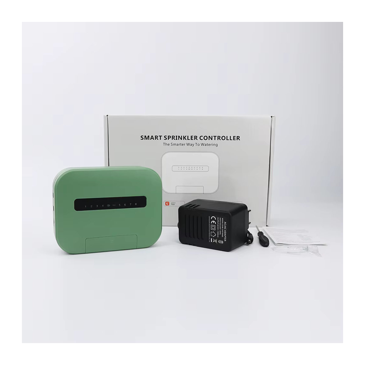 AICANTEK Smart Gartenbewässerungstimer mit 6 Stationen, Wifi Tuya und Smartlife App-Steuerung, 8 Zonen Sprinkler- und Tropfbewässerungssteuerung, Grün - Bild 6