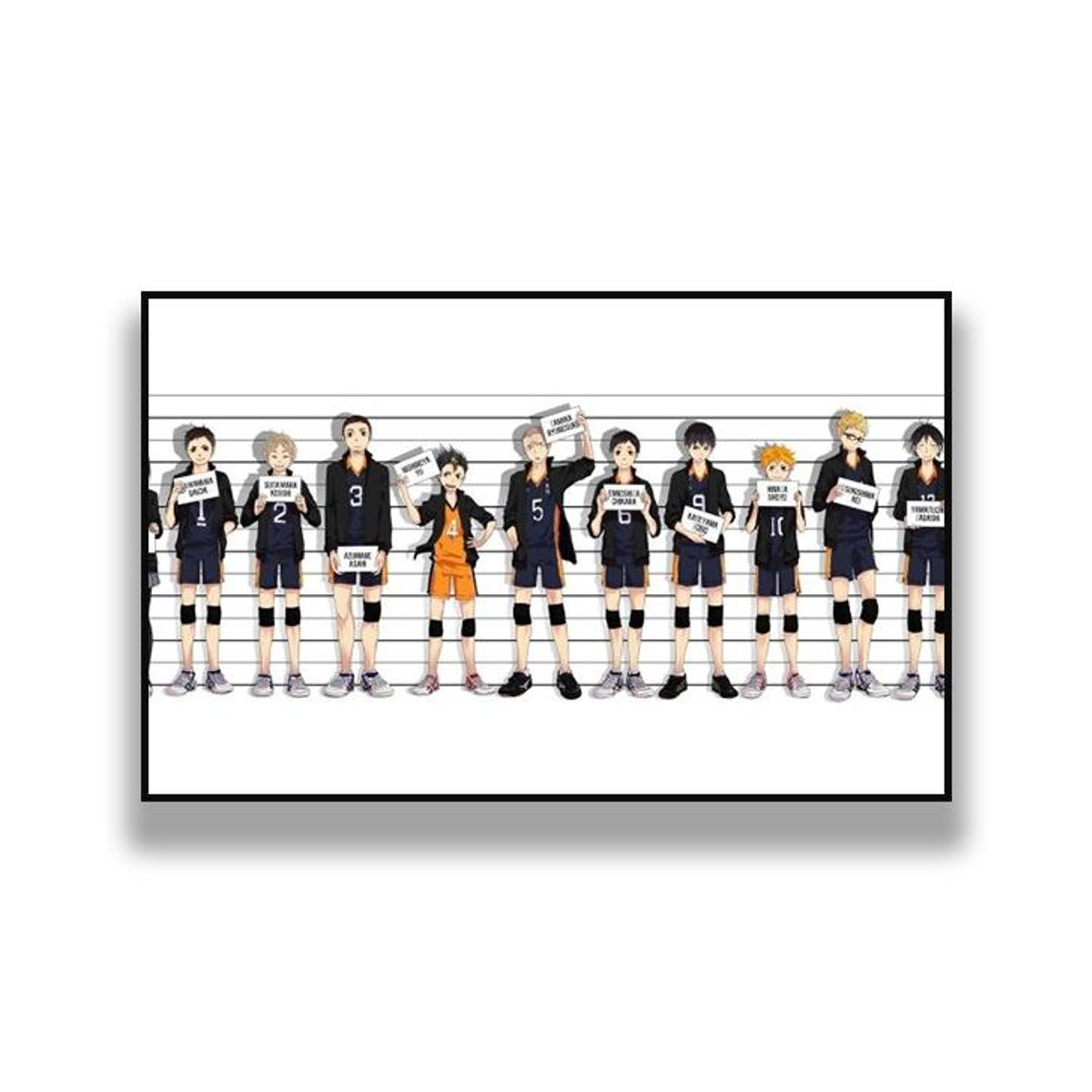 Aidegou5 Haikyuu Anime Leinwandposter Porträt Wanddekoration Mehrfarbig B: 30 cm x H: 40 cm - Bild 2