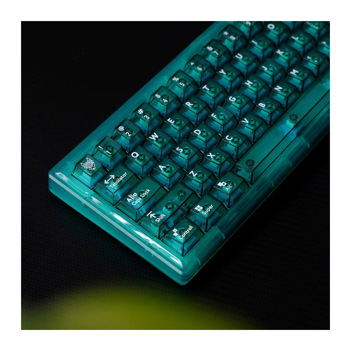 Aifei Transparente Cherry Profile Tastenkappen aus Kunststoff mit 114 Tasten für mechanische Tastaturen mit Cherry MX Switches, Farbe Grün - Bild 3