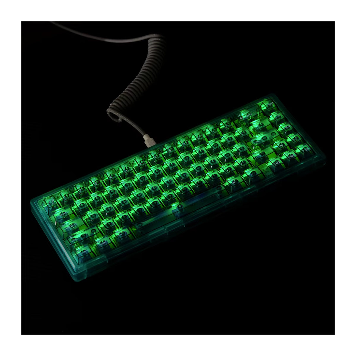 Aifei Transparente Cherry Profile Tastenkappen aus Kunststoff mit 114 Tasten für mechanische Tastaturen mit Cherry MX Switches, Farbe Grün - Bild 4