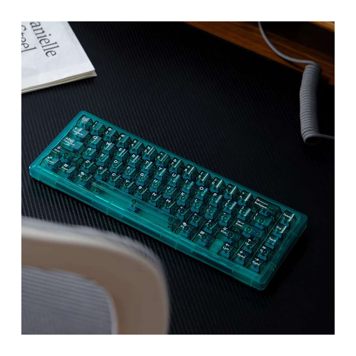 Aifei Transparente Cherry Profile Tastenkappen aus Kunststoff mit 114 Tasten für mechanische Tastaturen mit Cherry MX Switches, Farbe Grün - Bild 5