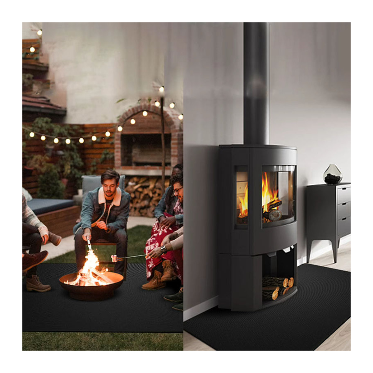 Aihogard Outdoor-Grillmatte doppelseitig wasserdicht und hochtemperaturbeständig als schützende Feuermatte für Camping und Outdoor-Einsätze - Bild 2